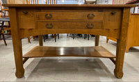Versatile Banker's Desk in Oak