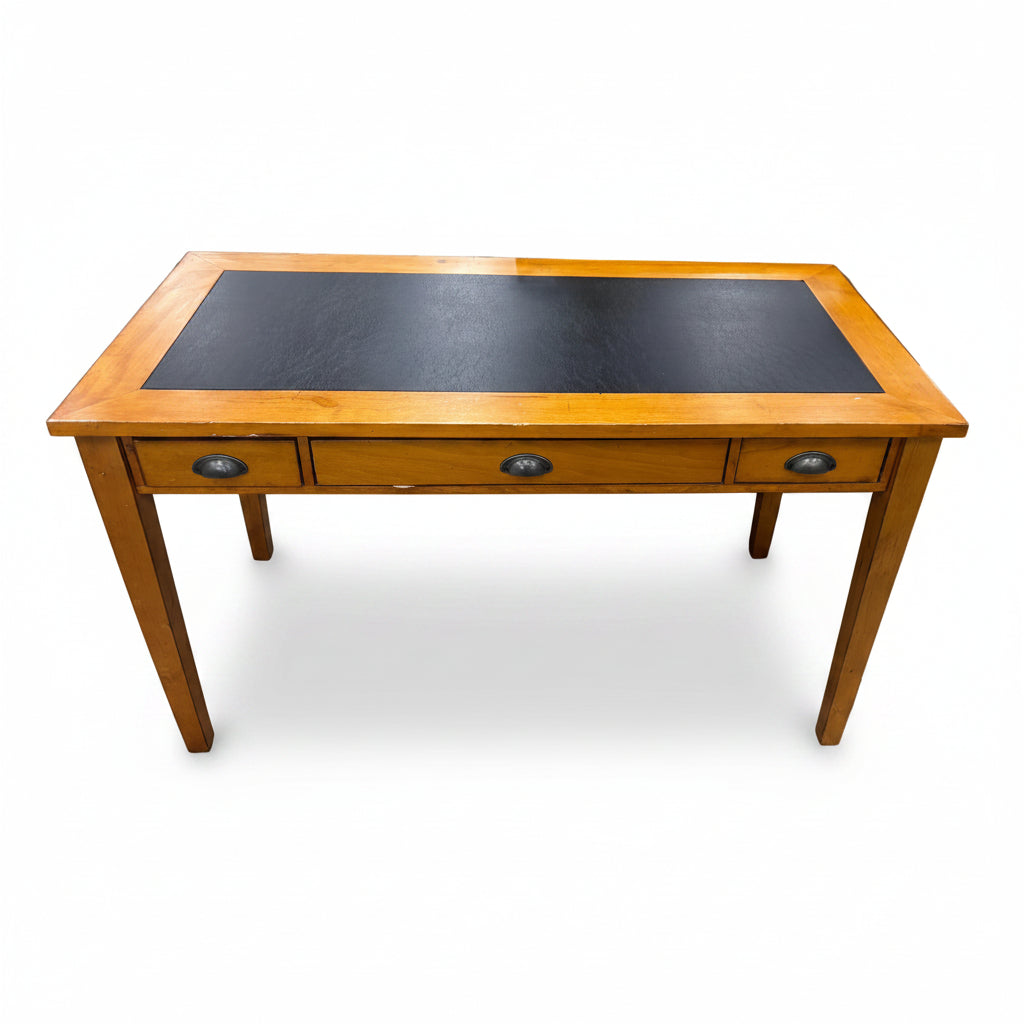 Wooden Desk with Black Top