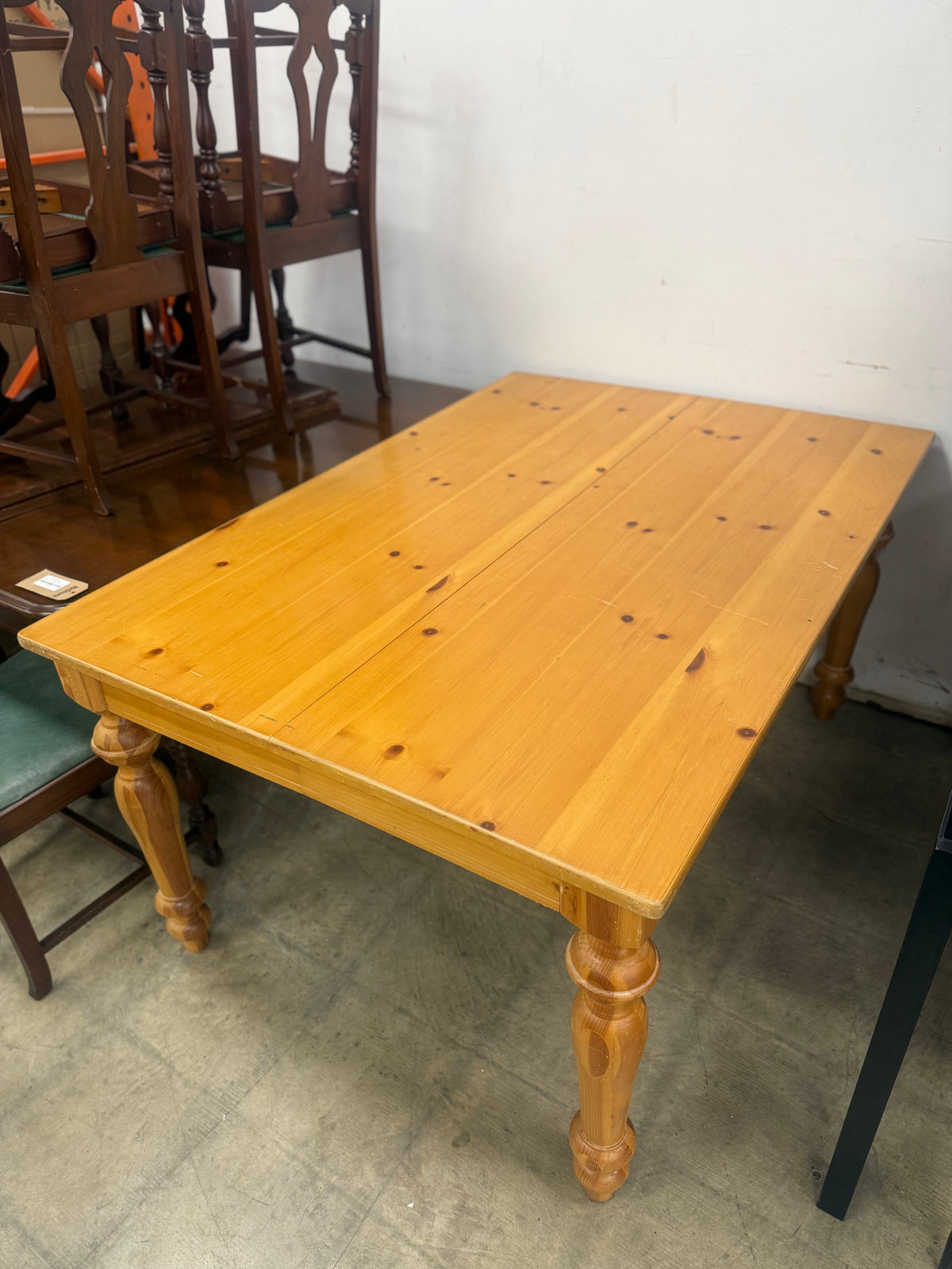 Light Brown Wooden Dining Table Set