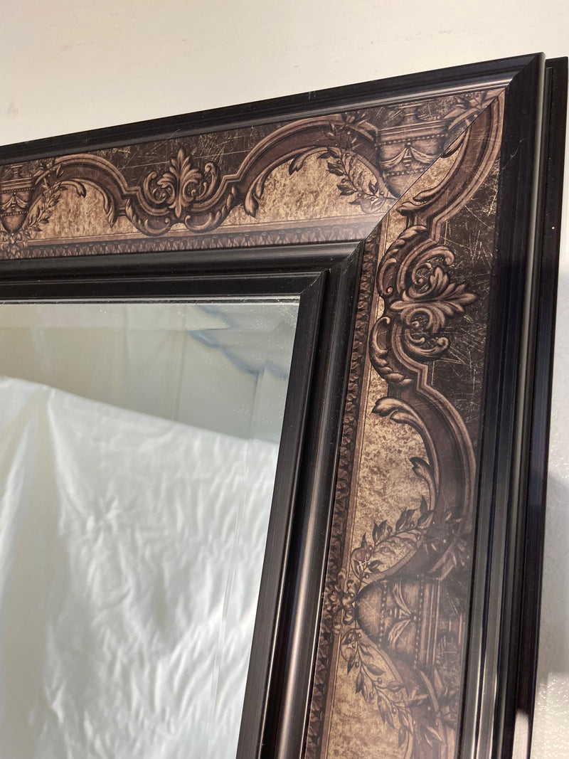 Laminated Pattern Framed Mirror
