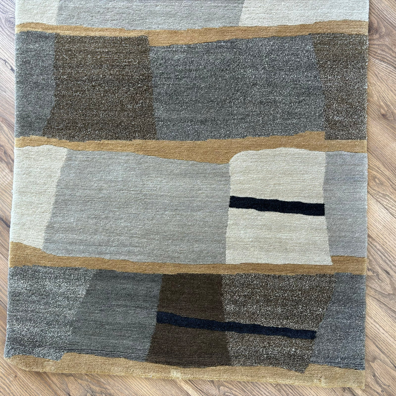 3x5-ft Taba Blackstone Rug, 100% Wool, 2-0047301