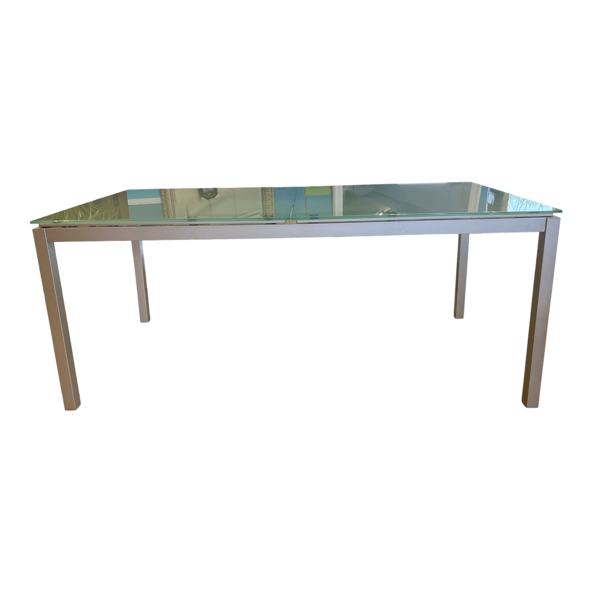 Contemporary Dining Table With Metal Base