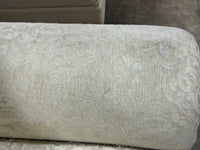Traditional Cream-Colored Loveseat