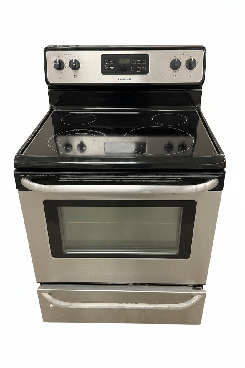 Black and Silver Frigidaire 30-inch Electric Range Stove