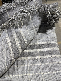 Shetland Shades of Grey Woven 9 x 6 Ft. Area Rug with Fringe