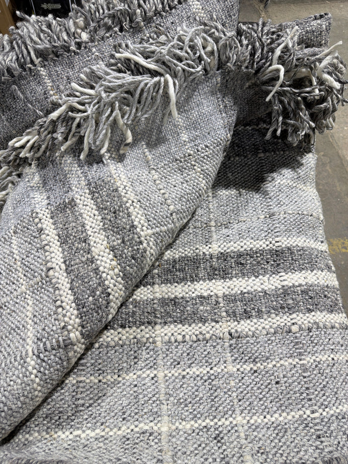 Shetland Shades of Grey Woven 9 x 6 Ft. Area Rug with Fringe