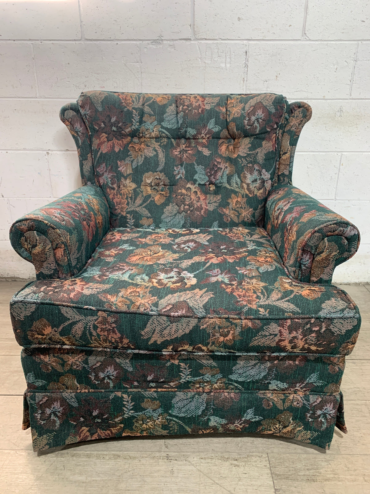 Green Floral Chair