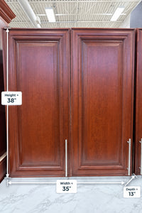 Set of Kitchen Cabinets in Brown
