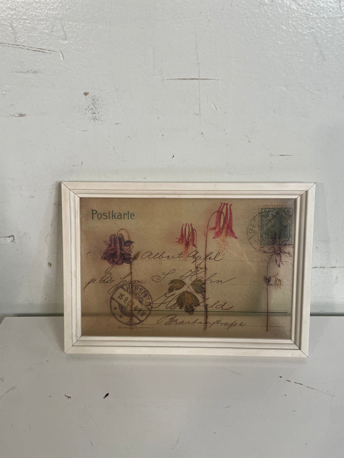 Framed Glass Art - Floral Postkarte
