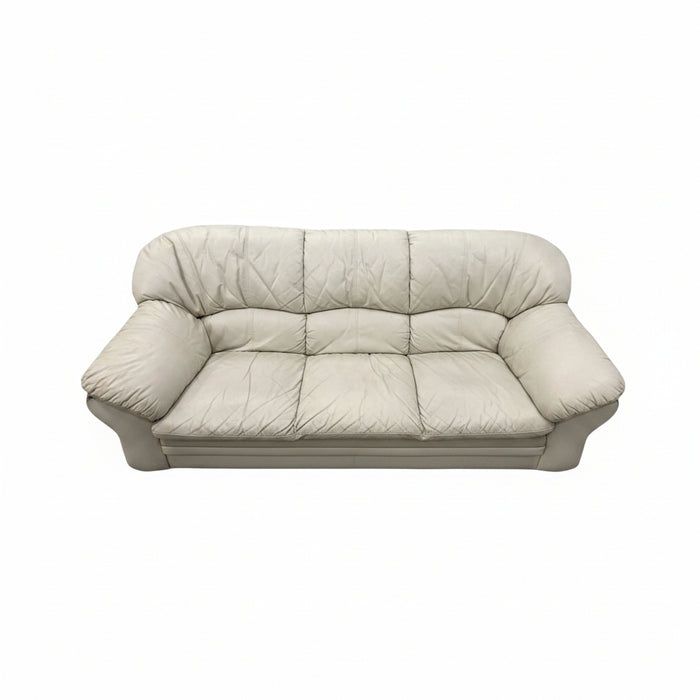 Off-White Leather Couch