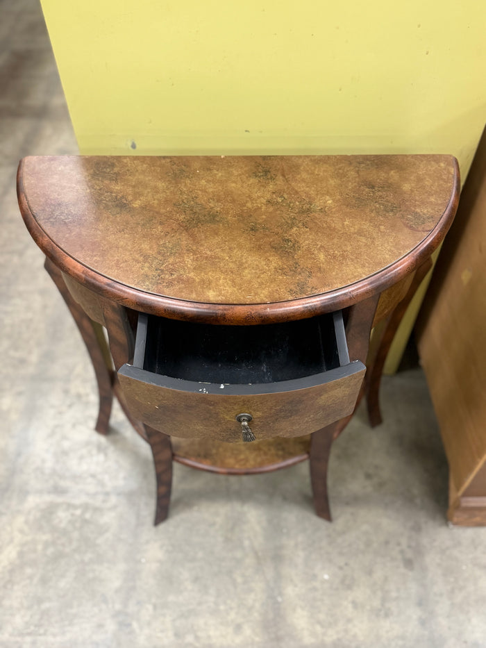 Half Moon Reddish Brown Table