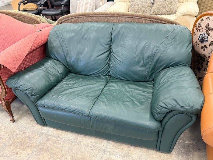 Dark Pine Green Loveseat