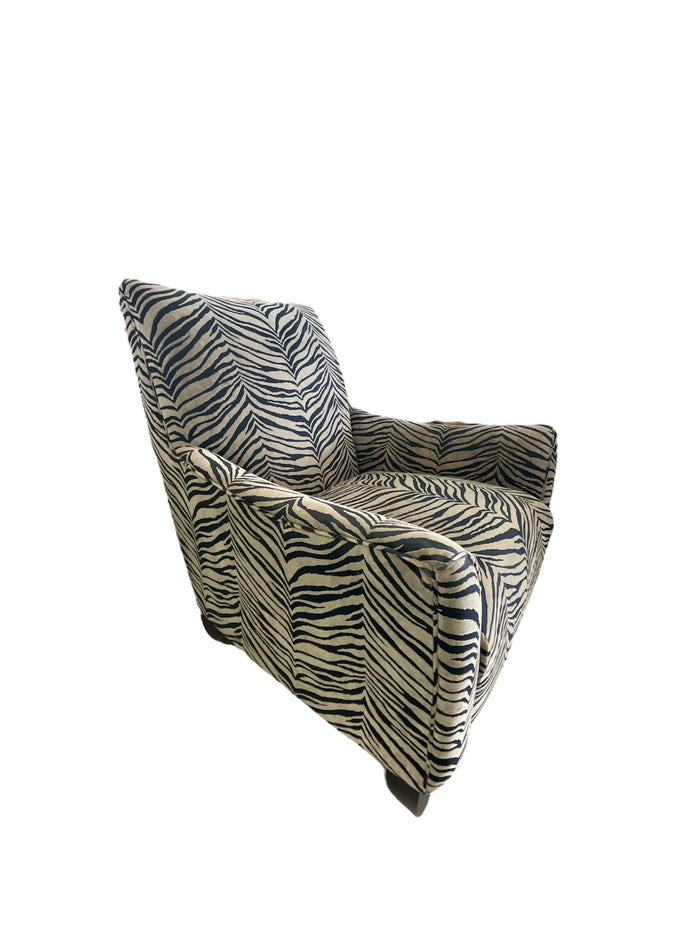 Upholstered Tiger Stripe Armchair