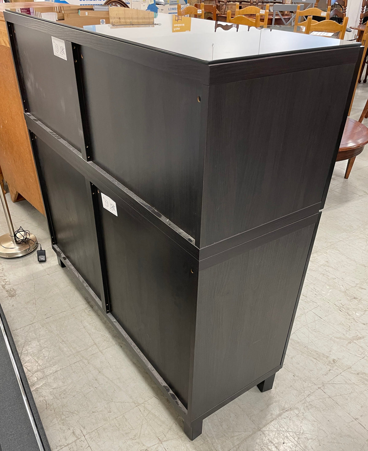 Modern Two-Level Storage Unit in Black