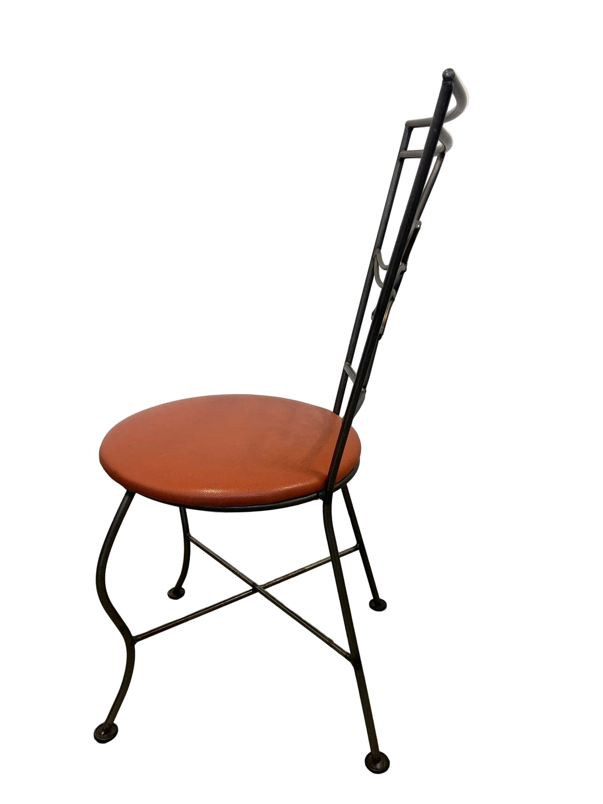 4-Piece Decorative Metal Chair With Dark Wire Frame Backrest
