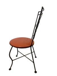 4-Piece Decorative Metal Chair With Dark Wire Frame Backrest