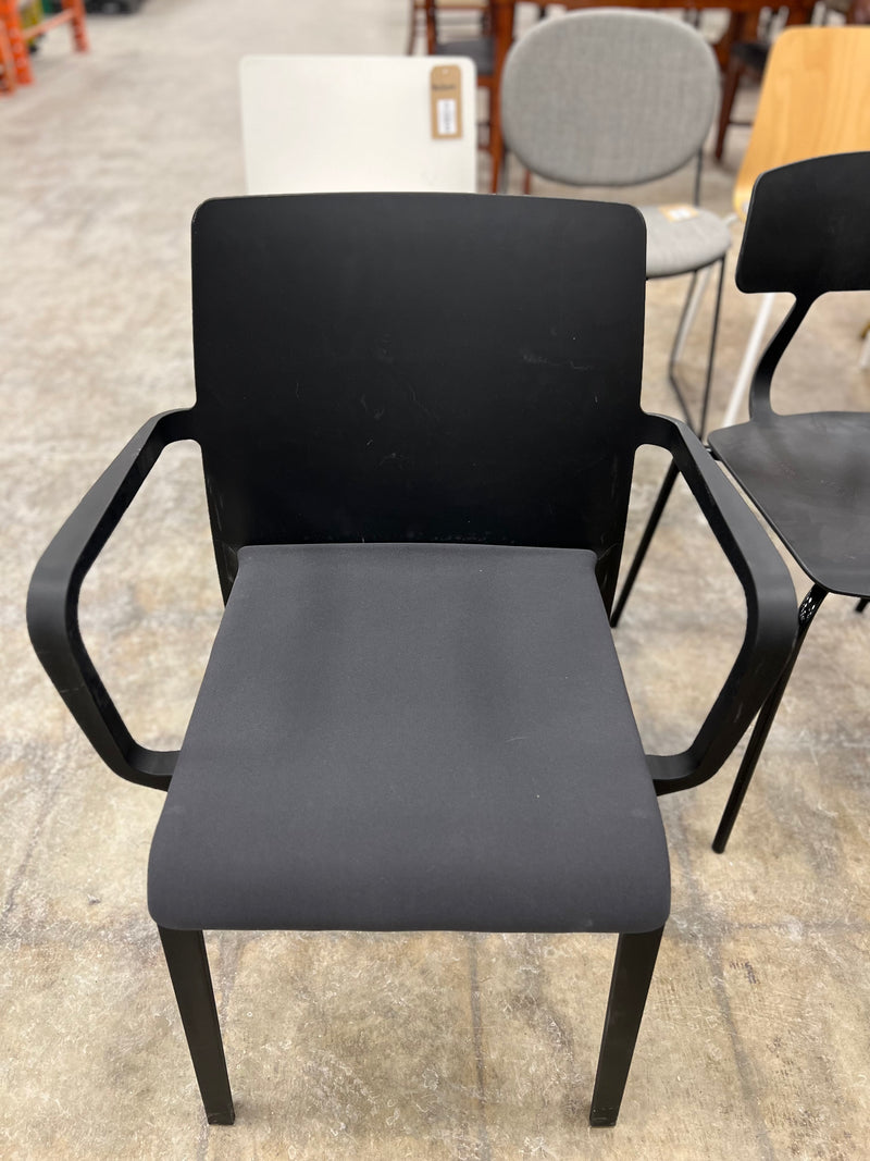 Plastic Black Cushioned Chair