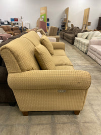 Champagne Patterned Electric Reclining Loveseat