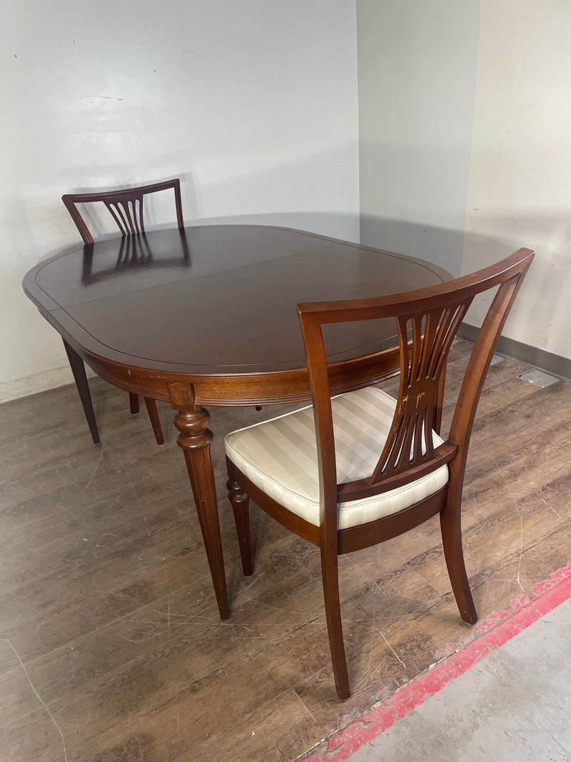 Solid Wood Dining Table with 2 Chairs