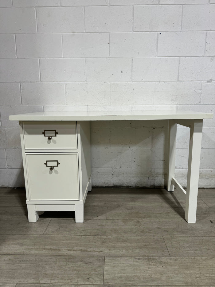 Pottery Barn White Desk with Drawers