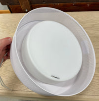 White Metal Mesh Semiflush Ceiling Lamp 11.5-in