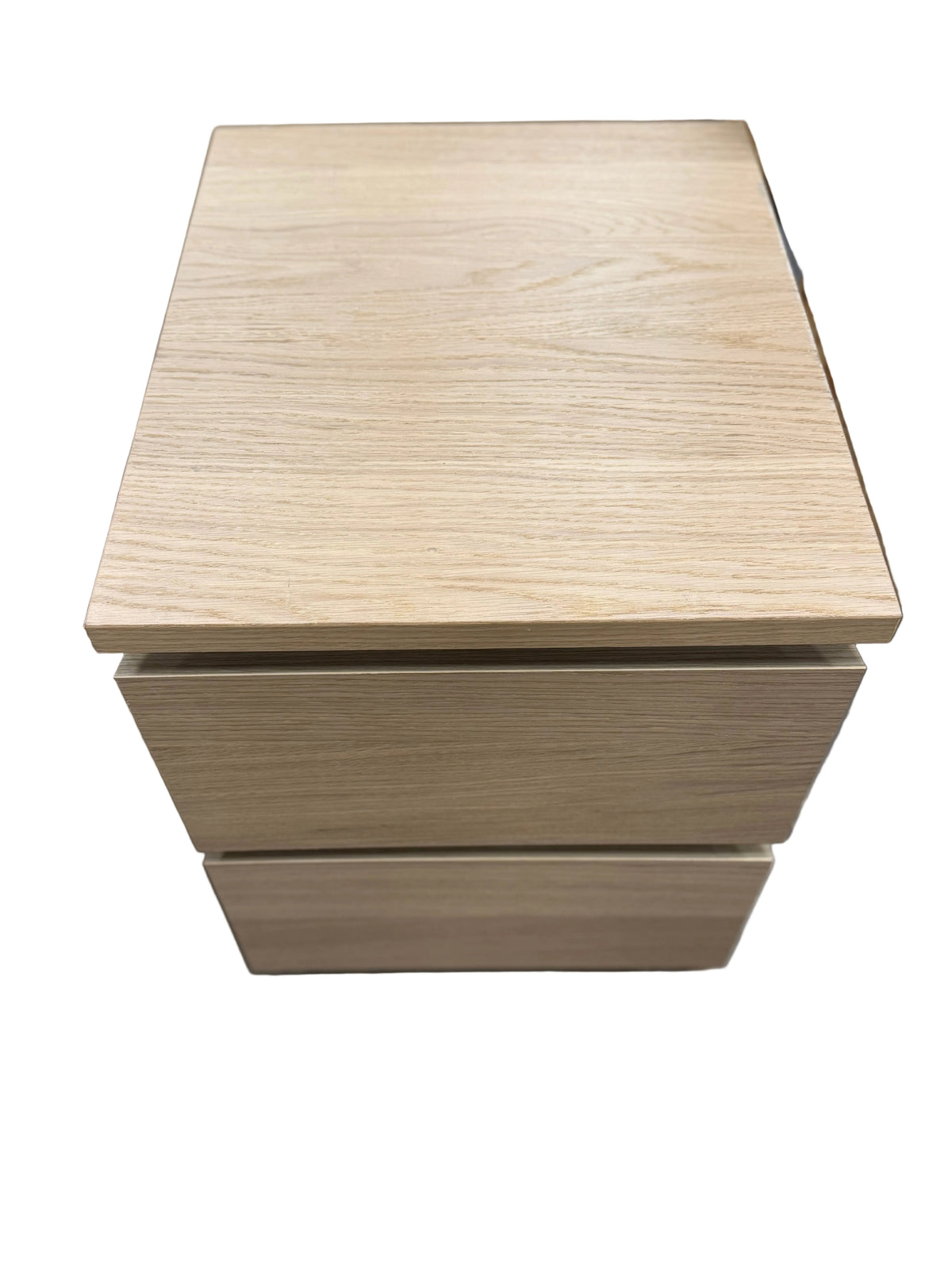 Light Wood Modern 2-Drawer Nightstand