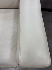Off White Leather Armchair