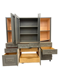 Set of 6 Gray Kitchen Cabinets