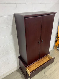 Maroon Red Bedroom Cabinet