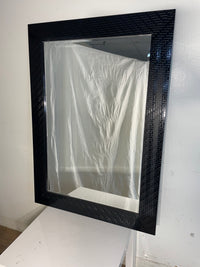Textured Black Framed Mirror