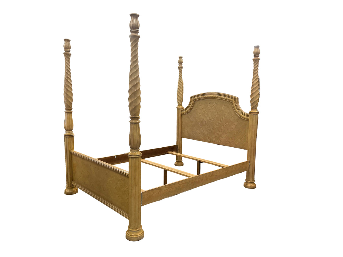 Light Honey Brown Somerset Square King Bed Frame