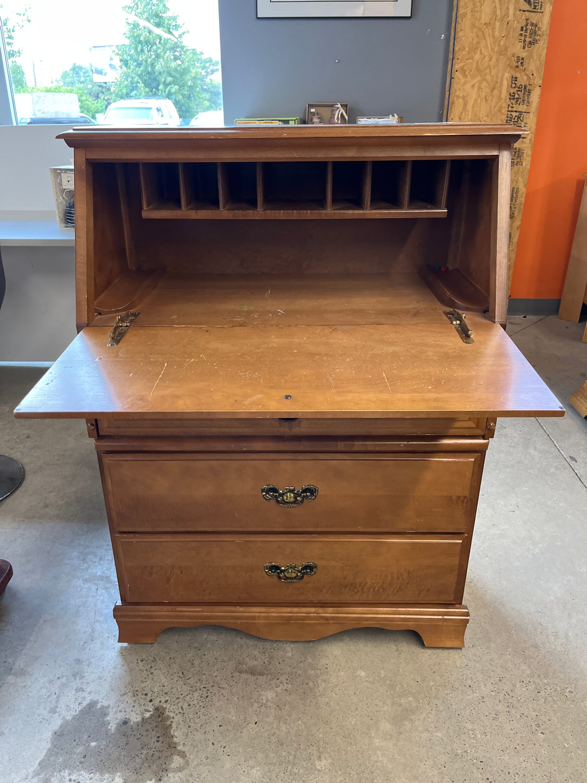33"W 3-Drawer Secretary