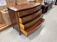 vintage federal-style mahogany bowfront chest of drawers