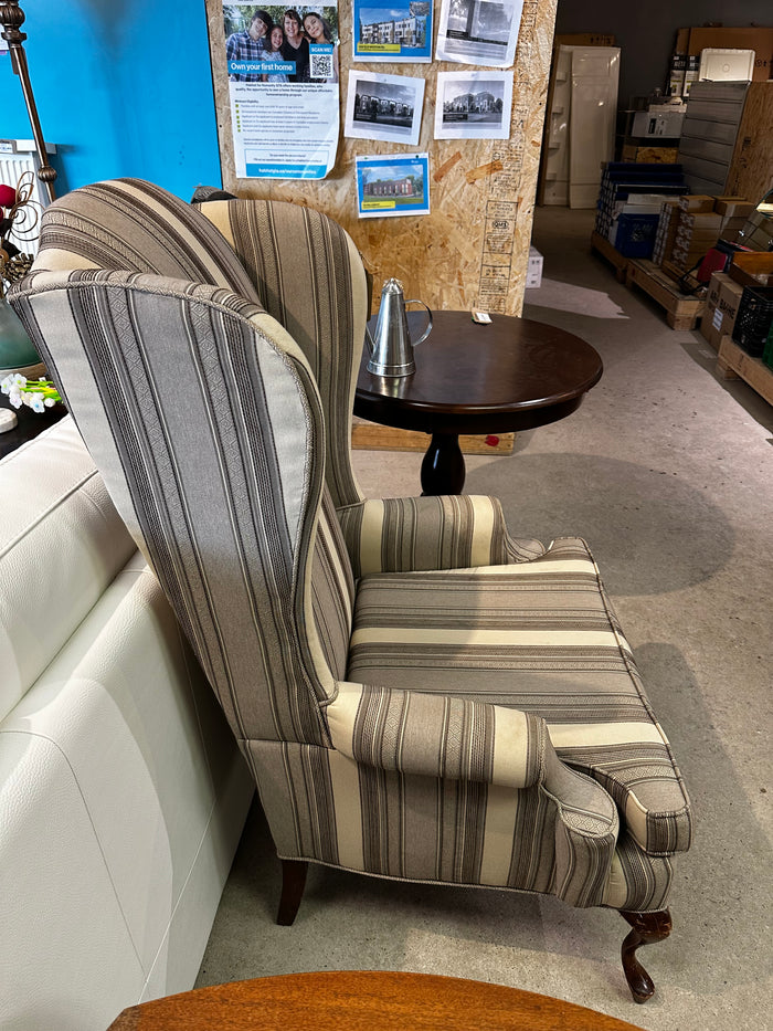 Vintage Chippendale-style Wingback Chair