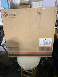 Outsunny Black Square Patio Outdoor Side & Accent Table