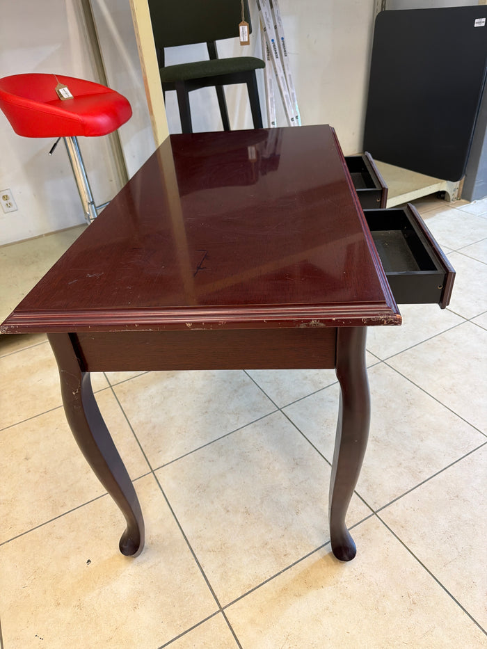 Polished Mahogany Desk / Console Table