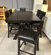 Modern Counter Height Dining Table and 6 Chairs