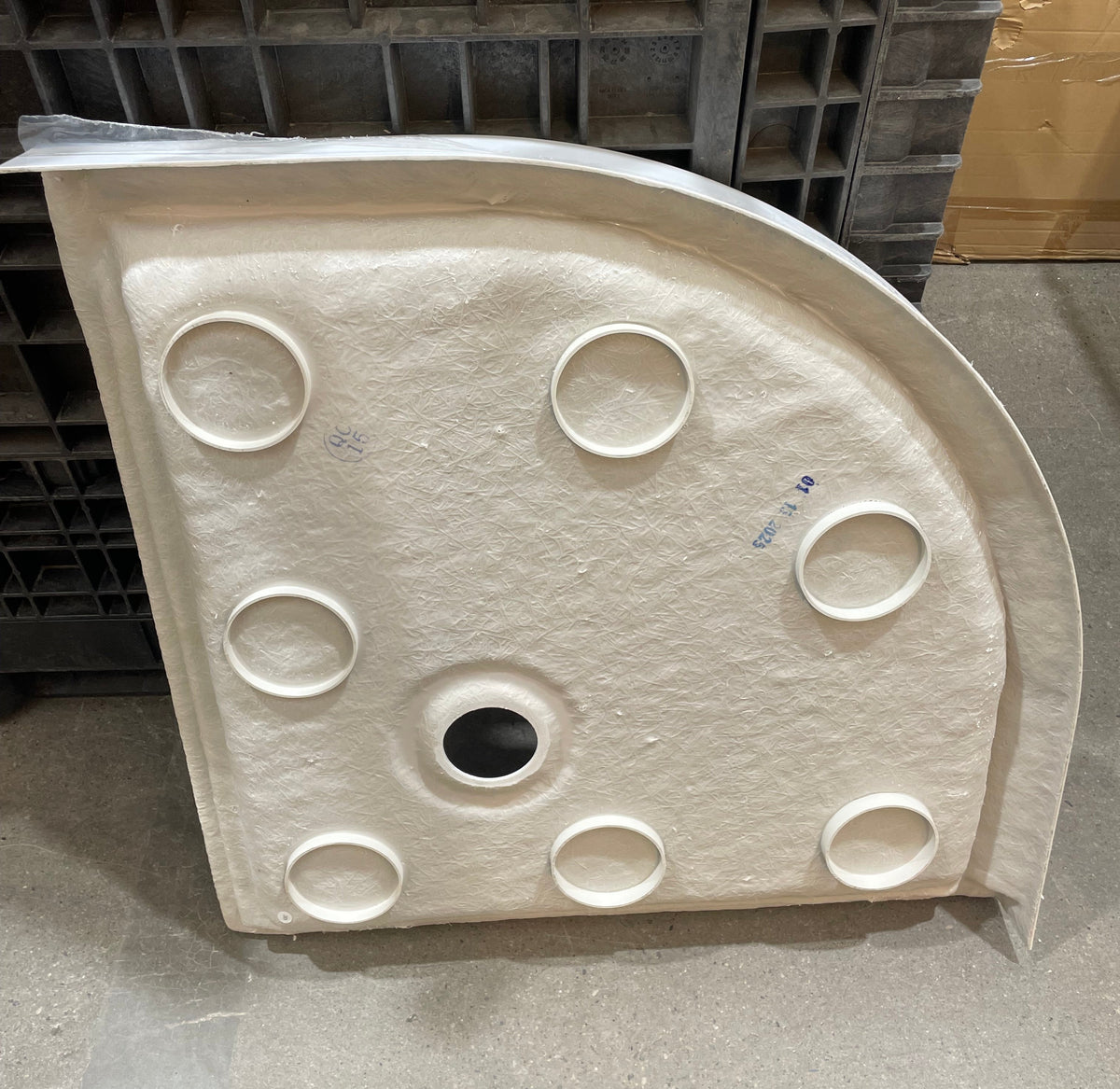33" Acrylic Round Corner Shower Base