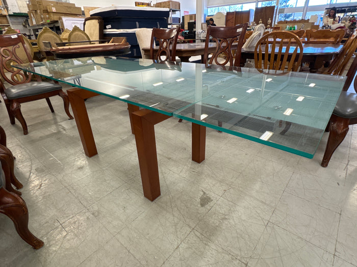 93" Extendable Glass Dining Table
