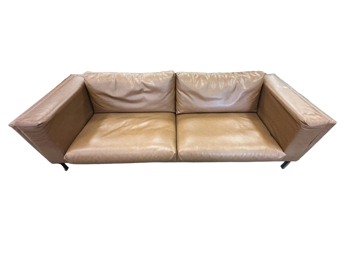 Modern Camel Leather Sofa