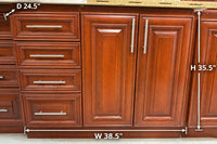 Set of Kitchen Cabinets in Brown