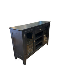 Darkwood Glass Shelf Sideboard