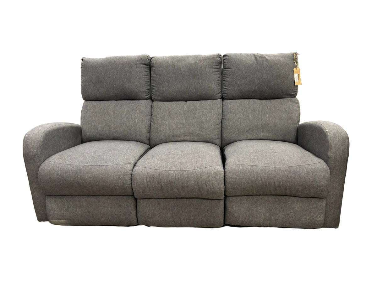 Grey 3-Seater Reclining Sofa