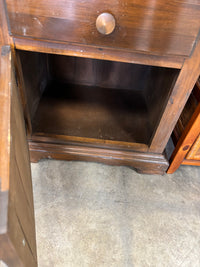 Vintage-Style Rustic Wooden Nightstand