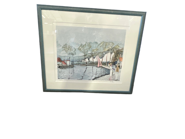 Roman Dilley sea side resort painting