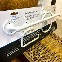 3-Piece Bathroom Hardware Set in White Finish