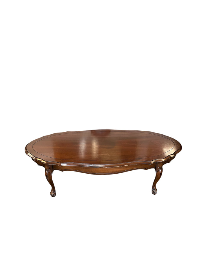 Wooden Coffee Table With Carved Design