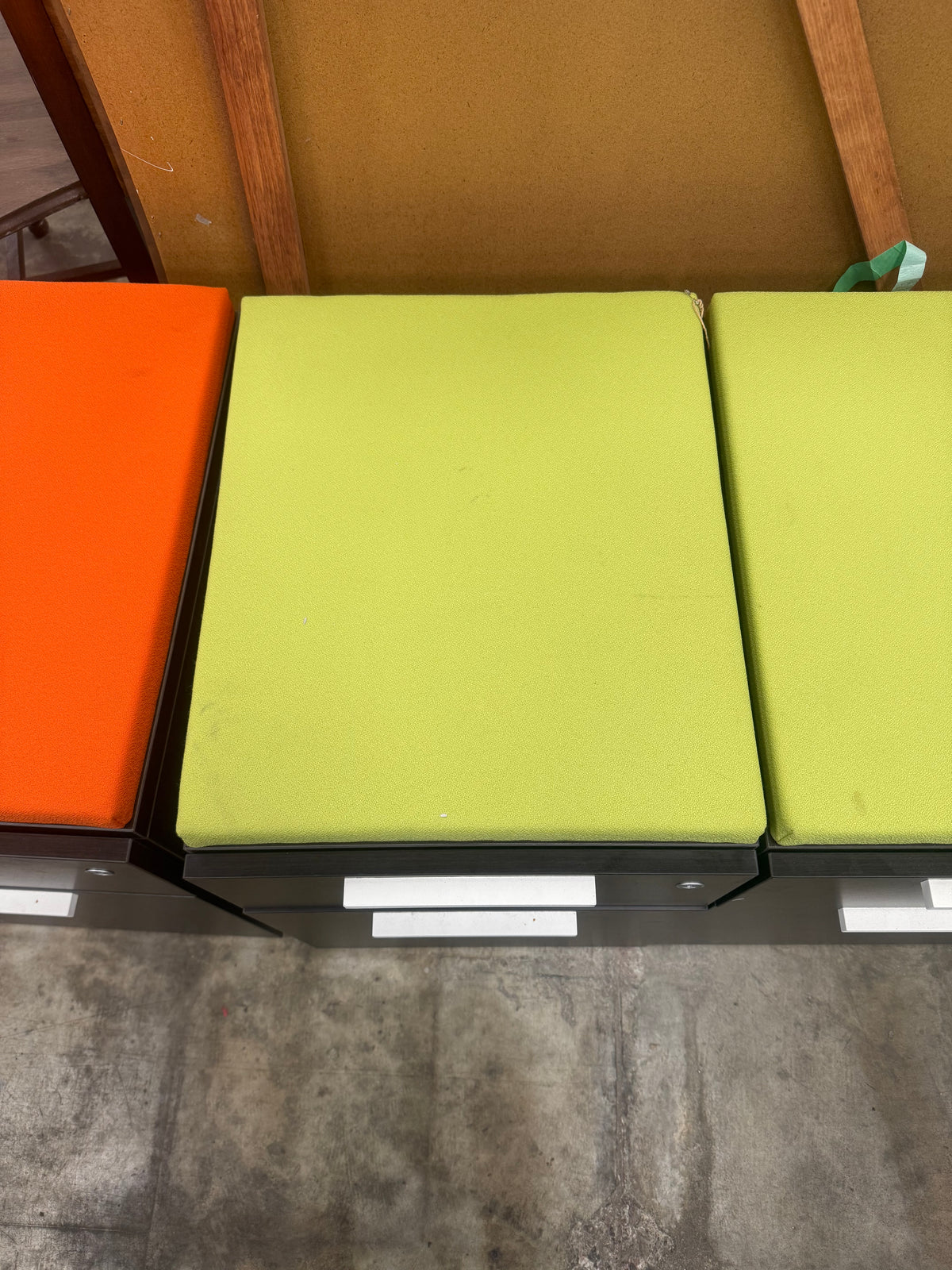 Rolling 2-Drawer Pedestal Cabinet (Green)