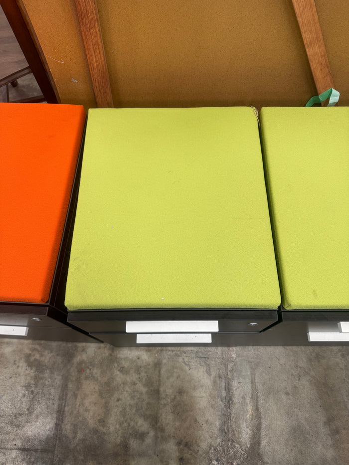 Rolling 2-Drawer Pedestal Cabinet (Green)