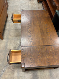 Dark Brown Wooden Coffee Table with Lift-Top
